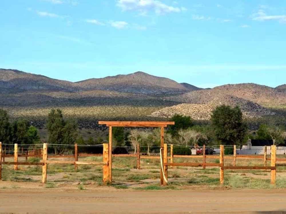 The entrance to the horse arena at STAGECOACH TRAILS RV PARK