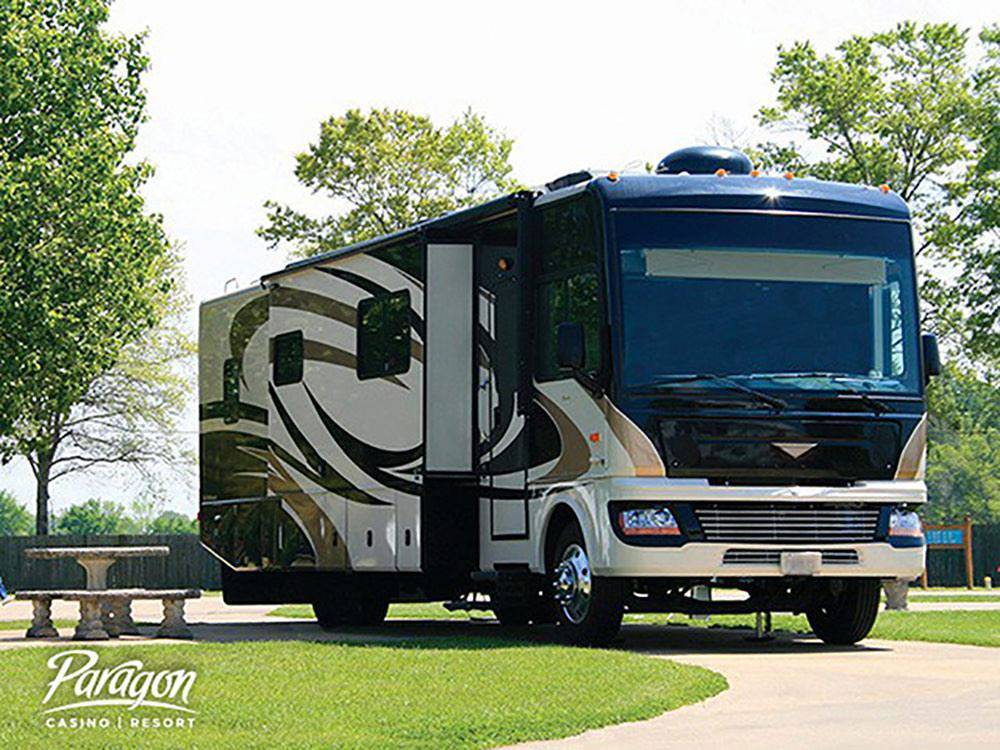 Promotional photo of large RV unit at PARAGON CASINO RV RESORT