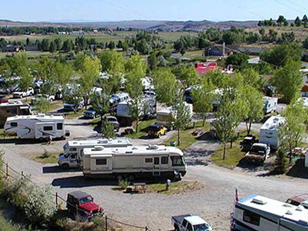 Overhead view of RV park at SLEEPING BEAR RV PARK & CAMPGROUND