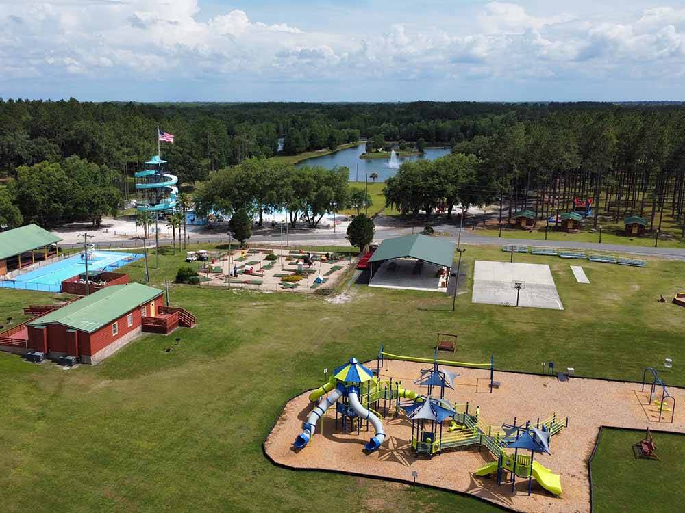 Aerial view of the entire campground at RAGANS FAMILY CAMPGROUND