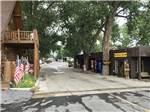 Stores with American flags and Grizzly Den at PONDEROSA CAMPGROUND - thumbnail