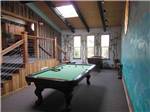 Pool table in game room at the lodge at SEA PERCH RV RESORT - thumbnail
