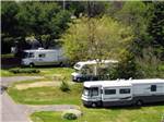 An aerial view of a row of campsites at CAPE ANN CAMP SITE - thumbnail