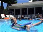 Kids swimming in pool at CAMP A WAY RV PARK - thumbnail
