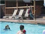 Kids swimming in pool at MT VIEW RV ON THE OREGON TRAIL - thumbnail