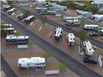 An aerial view of the pull thru campsites at PICACHO PEAK RV RESORT - thumbnail