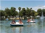 Paddle boats on lake at LAKESIDE CASINO & RV PARK - thumbnail