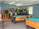 Pool tables in the game room at THOUSAND TRAILS DIAMOND CAVERNS RV & GOLF RESORT - thumbnail