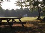 A picnic bench at an RV site at BROOKVILLE CAMPGROUND - thumbnail