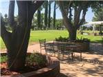Patio area with seating at THE RV PARK AT THE PIMA COUNTY FAIRGROUNDS - thumbnail