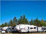 Trailers camping at campsite at THOUSAND TRAILS LONG BEACH - thumbnail