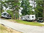 Trailers camping at campsite at THOUSAND TRAILS CAROLINA LANDING - thumbnail