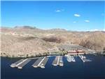 Aerial view of boat docks at WILLOW BEACH MARINA & CAMPGROUND - thumbnail