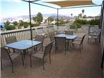 Patio area with seating at LAKE MEAD RV VILLAGE AT BOULDER BEACH - thumbnail