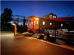 The old train caboose office at GREYS RIVER COVE RESORT - thumbnail
