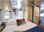 A view of the bed in the Airstream rental at HIDDEN VALLEY MOUNTAIN RESORT - thumbnail