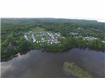 An aerial view of the water and campsites at HARBOUR LIGHT TRAILER COURT & CAMPGROUND - thumbnail