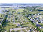 An aerial view of the campsites at THE RESORT AT ERIE LANDING - thumbnail