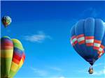 Hot air balloons flying on clear day at PAHRUMP NEVADA - thumbnail