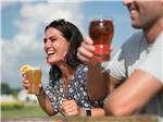 A couple drinking at Thirsty Farms at DESTINATION GETTYSBURG - thumbnail