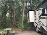 A motorhome and a picnic table at CHASSAHOWITZKA RIVER CAMPGROUND - thumbnail