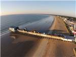 Aerial view of the beach and pier at OLD ORCHARD BEACH CAMPGROUND - thumbnail
