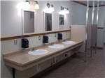 The clean restroom sinks at HOMESTEAD RV PARK - thumbnail