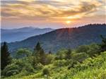The North Carolina mountains at sunset at VALLEY RIVER RV RESORT - thumbnail