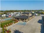An overhead view of the pool and main building at NORTH SPOKANE RV CAMPGROUND - thumbnail