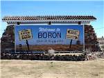 Sign welcoming you to the city of Boron at ARABIAN RV OASIS - thumbnail