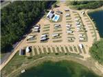 Aerial view of sites at THE COVE LAKESIDE RV RESORT AND CAMPGROUND - thumbnail