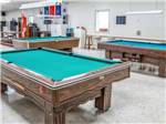 Pool tables in the lounge at WINTER PARADISE RV RESORT - thumbnail