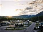 An aerial view of the RV sites at WEST GLACIER RV PARK & CABINS - thumbnail