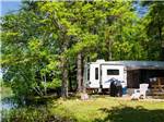 Trailer camping on the lake at TUXBURY POND RV CAMPGROUND - thumbnail