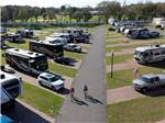 Overhead view of RVs parked at campsites at SUNKISSED VILLAGE RV RESORT - thumbnail
