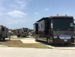 A Class A motorhome in a RV site at EAST FORK RV RESORT - thumbnail
