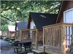 The row of rental cabins at GATEWAY TO THE SMOKIES RV PARK & CAMPGROUND - thumbnail
