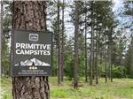 The sign leading to the primitive campsites at IRON MOUNTAIN RESORT - thumbnail