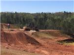 A motorcycle on a motocross track at IRON MOUNTAIN RESORT - thumbnail