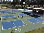 Pickleball courts with shaded pavilion at MADISON RV & GOLF RESORT - thumbnail