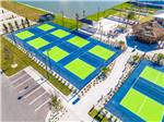 An aerial view of the pickleball courts at THE SURF RV RESORT - thumbnail
