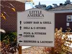 A directional sign posted at LITTLE AMERICA RV PARK - thumbnail