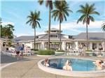 Rendering photo of guest enjoying the hot tube and swimming pool at OLDE FLORIDA MOTORCOACH RESORT - thumbnail