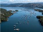 Aerial view of boats in the water at RIVER REFLECTIONS RV PARK & CAMPGROUND - thumbnail