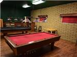 Pool tables in game room at PHOENIX METRO RV PARK - thumbnail