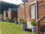 Row of private cabins at BSC OUTDOORS CAMPING & FLOAT TRIPS - thumbnail