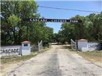 The front driveway and sign at CASCADE CAVERNS & CAMPGROUND - thumbnail