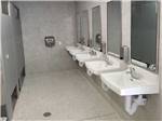 Clean sinks and stalls at public bathroom at OCEAN CITY CAMPGROUND AND BEACH CABINS - thumbnail