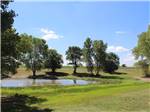 A grassy area next to the lake at SPRING LAKE RV RESORT - thumbnail