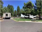 A paved pull thru RV site with picnic table at MCCALL RV RESORT - thumbnail